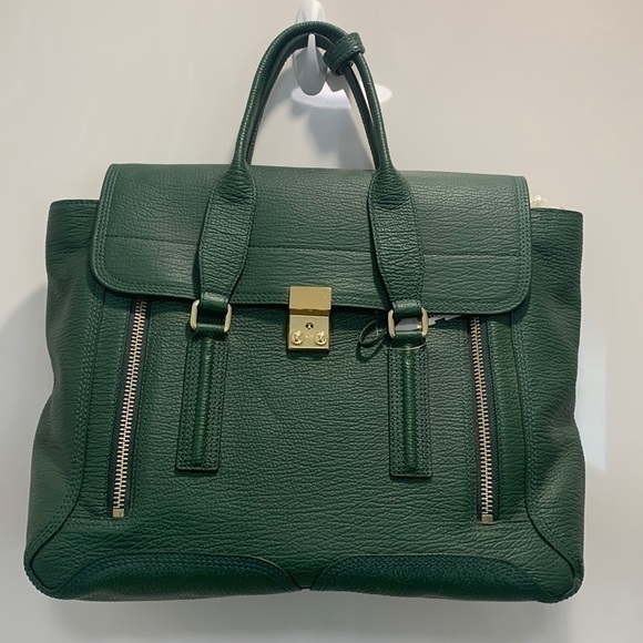 3.1 Phillip Lim Pashli Green Medium Satchel Bag - Picture 1 of 5